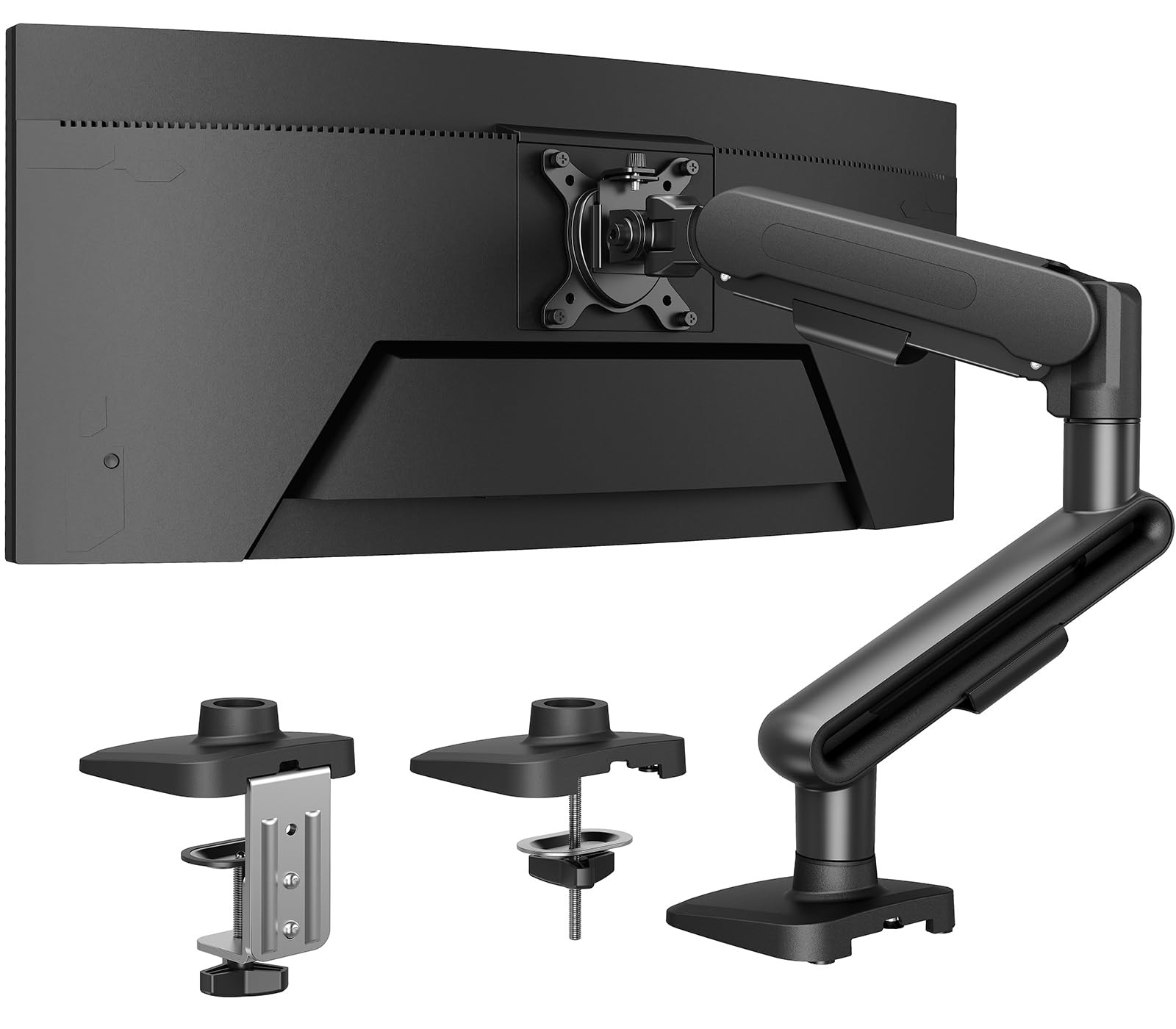 HUANUO Ultrawide Monitor Arm for 13 – 40" Screens, Single 13″–40″, black