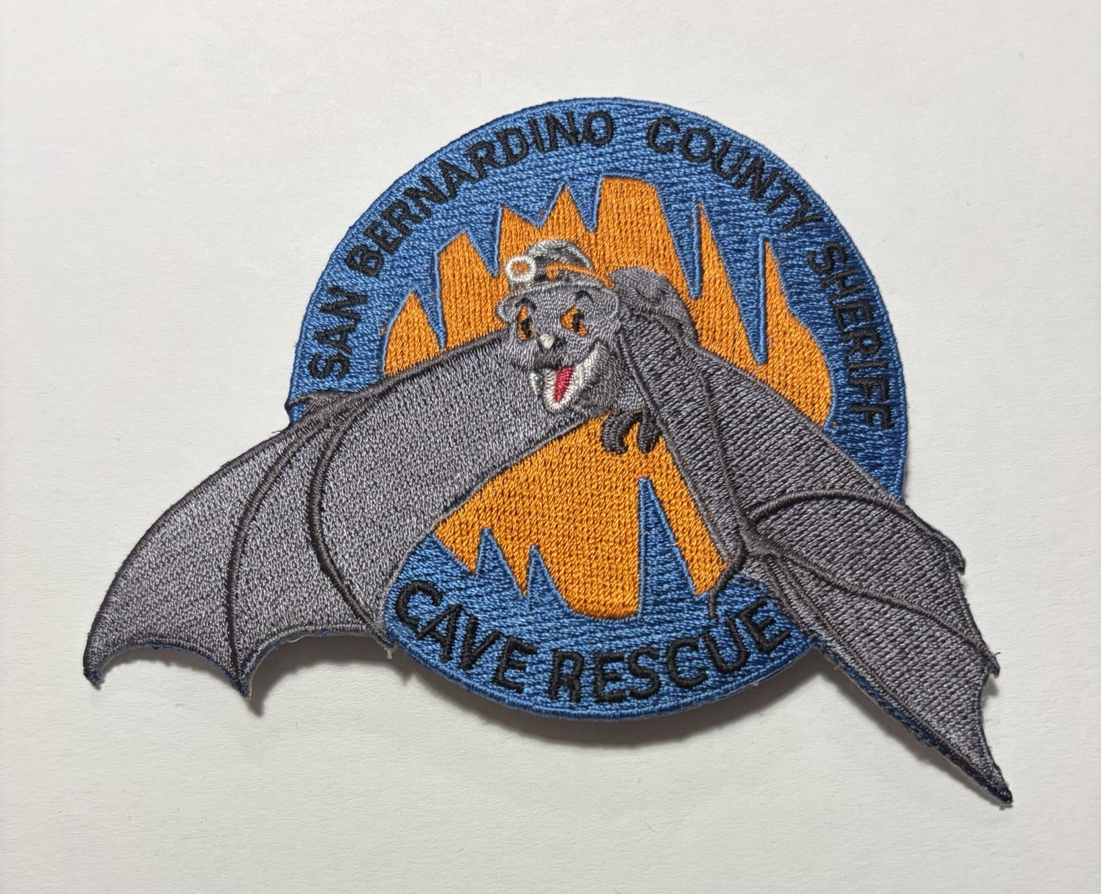 CALIFORNIA SAN BERNARDINO COUNTY SHERIFF CAVE RESCUE PATCH BAT #D30