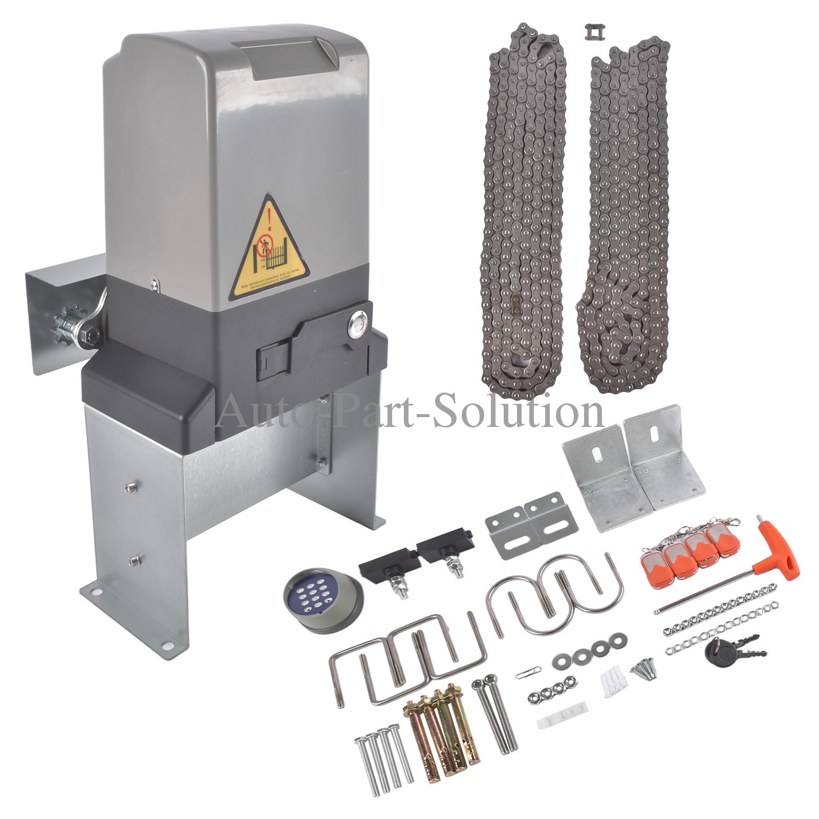 3300lbs Gate Operator Hardware Security System Kit Infrared Sensor APP Control