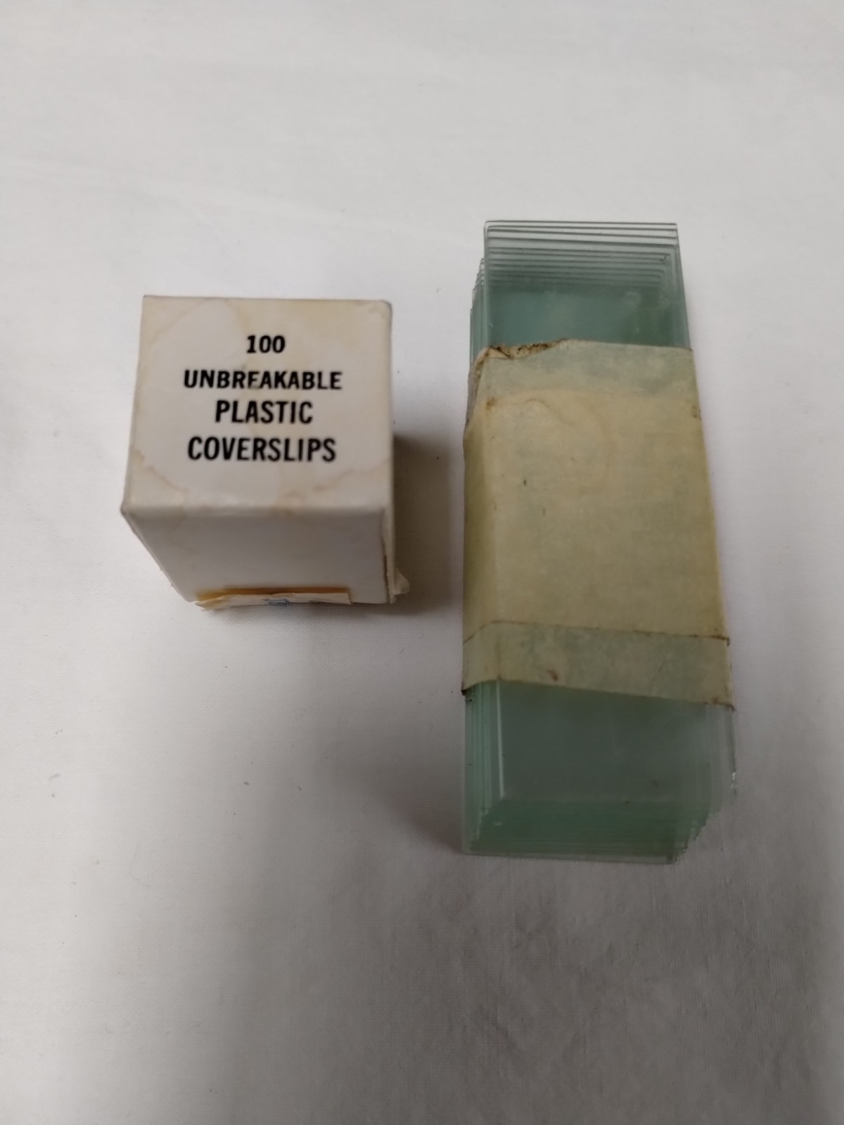 14 - Microscope Slides & 100 Plastic Cover Slips For A Science Lab or Hobbyists