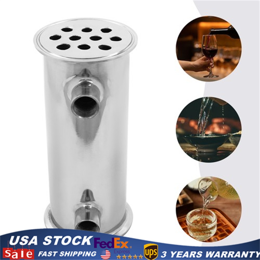 304 Stainless Steel 3" Tri Clamp Condenser with 10 Holes for Distillation