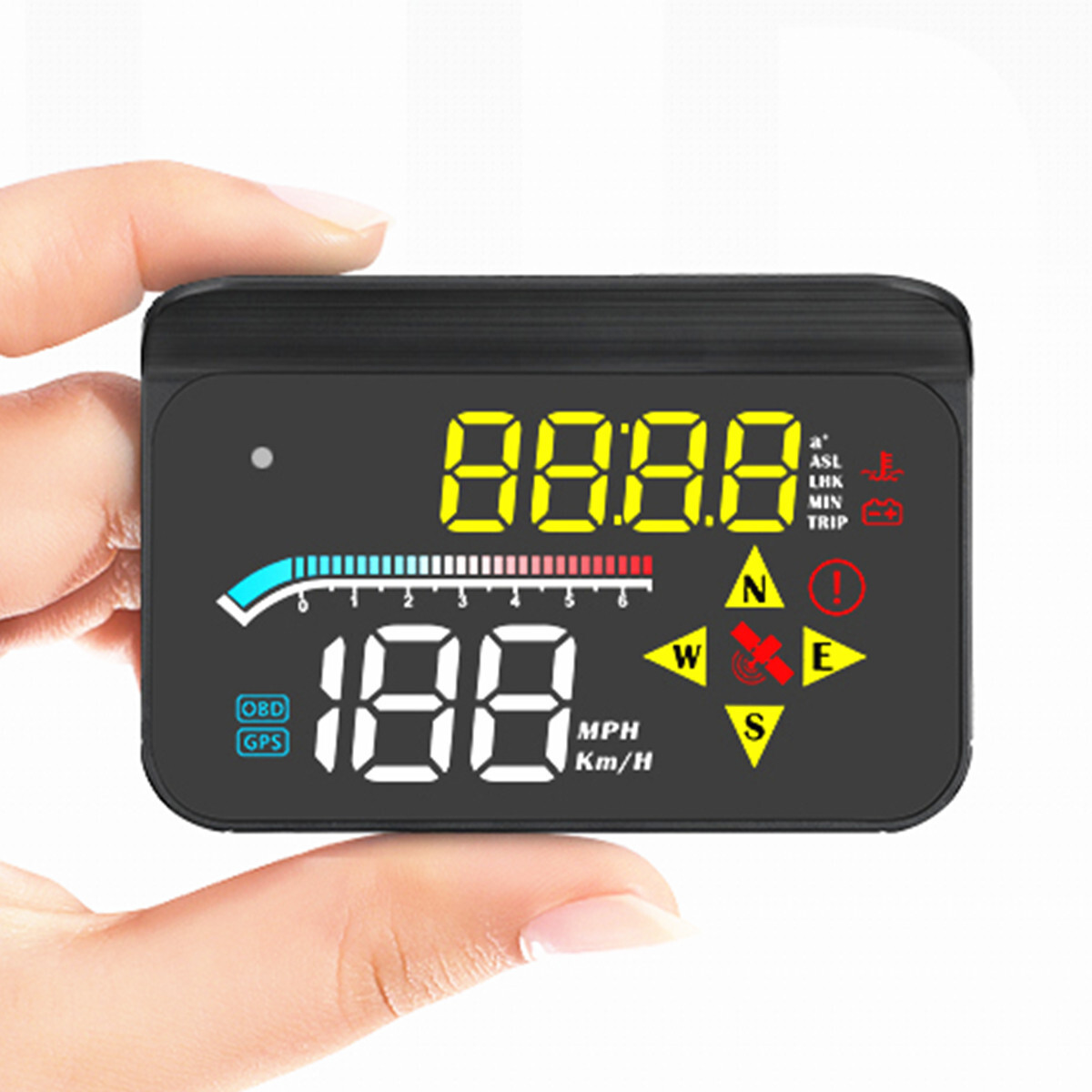 Car HUD Digital Speedometer Projector Head Up Display OBD2 GPS Overspeed Alarm