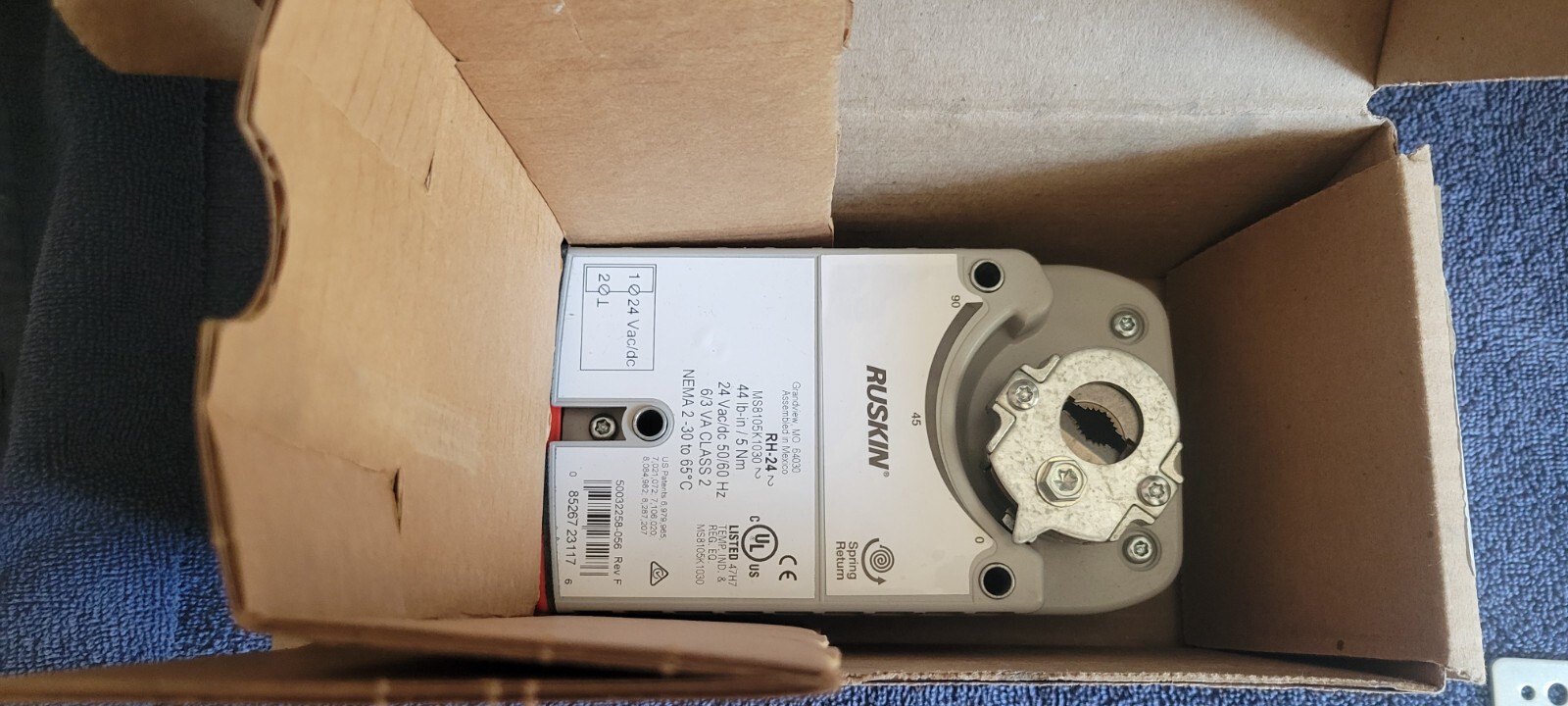 Honeywell MS8105K1030 RH-24 Spring Return Actuator