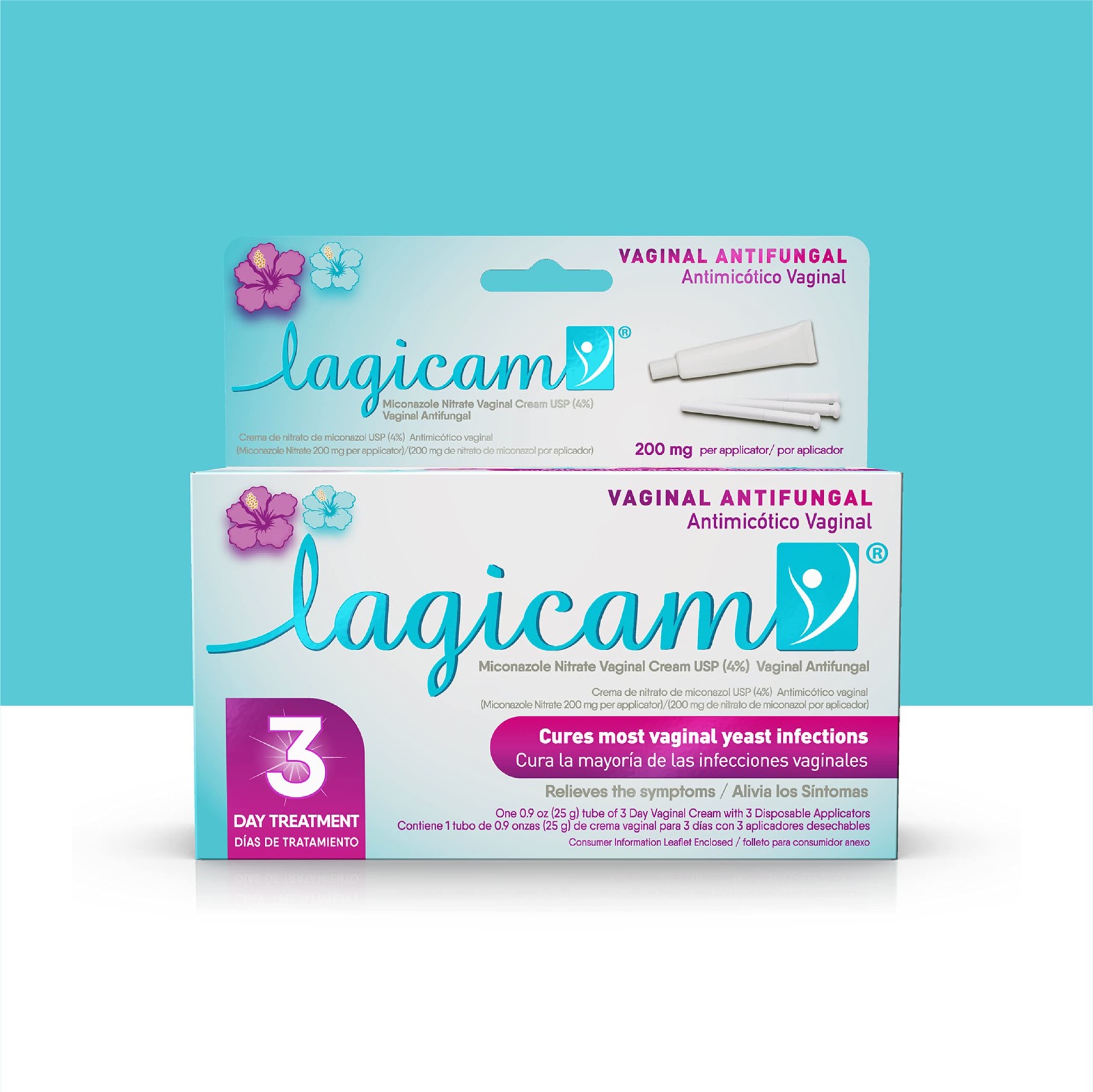 Lagicam 3 Day Vaginal Yeast Infection Treatment 0.9 Ounce (Pack of 1), White