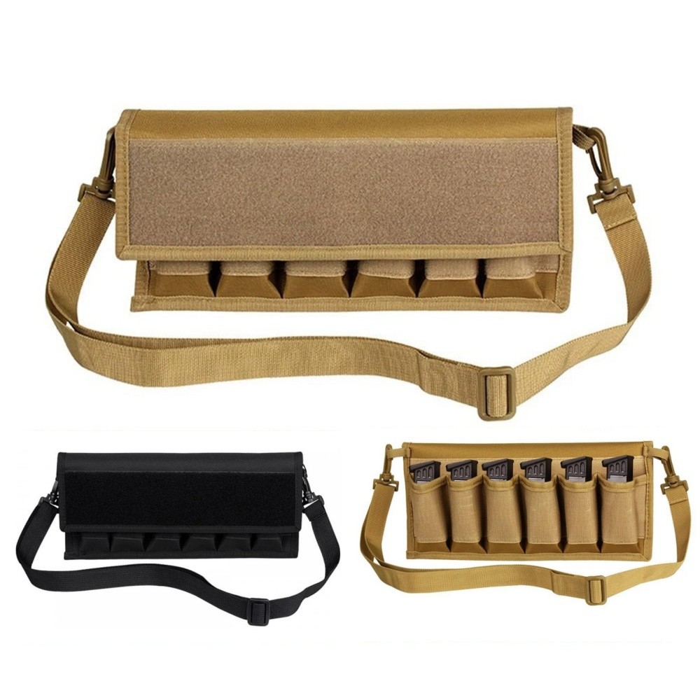 Pistol Magazine Storage Pouch Molle 6-Slot Mag Pouch Nylon Outdoor Training