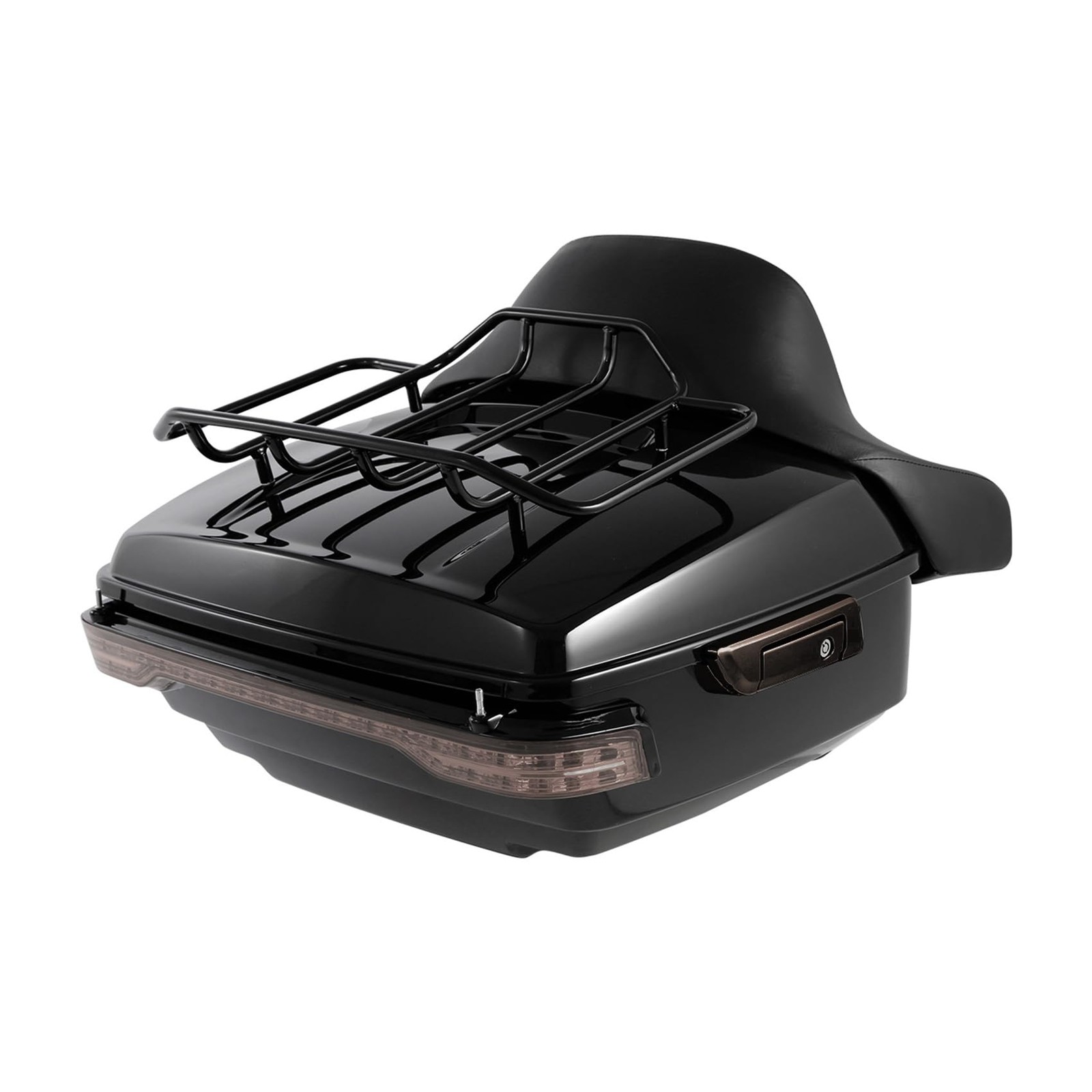 Motorcycle Trunk Luggage Rack with LED Light for Touring Road King 2014-2025
