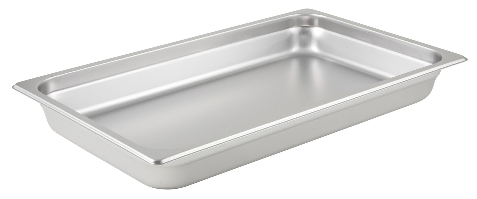 Winco 2.5-Inch Deep Full-Size Anti-Jamming Steam Table Pan, 25 Gauge, NSF,
