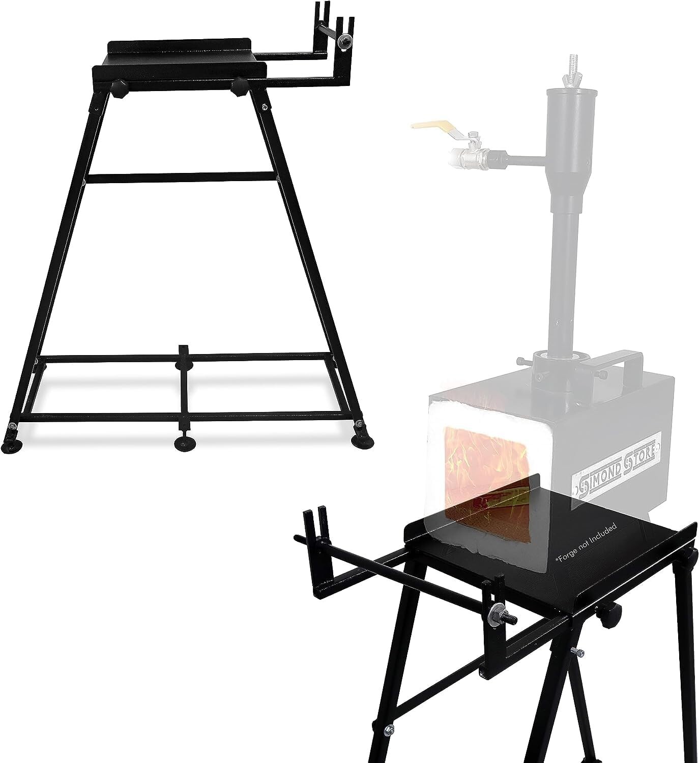 Simond Store blacksmith forge kit Stand compatible with all single burner forge