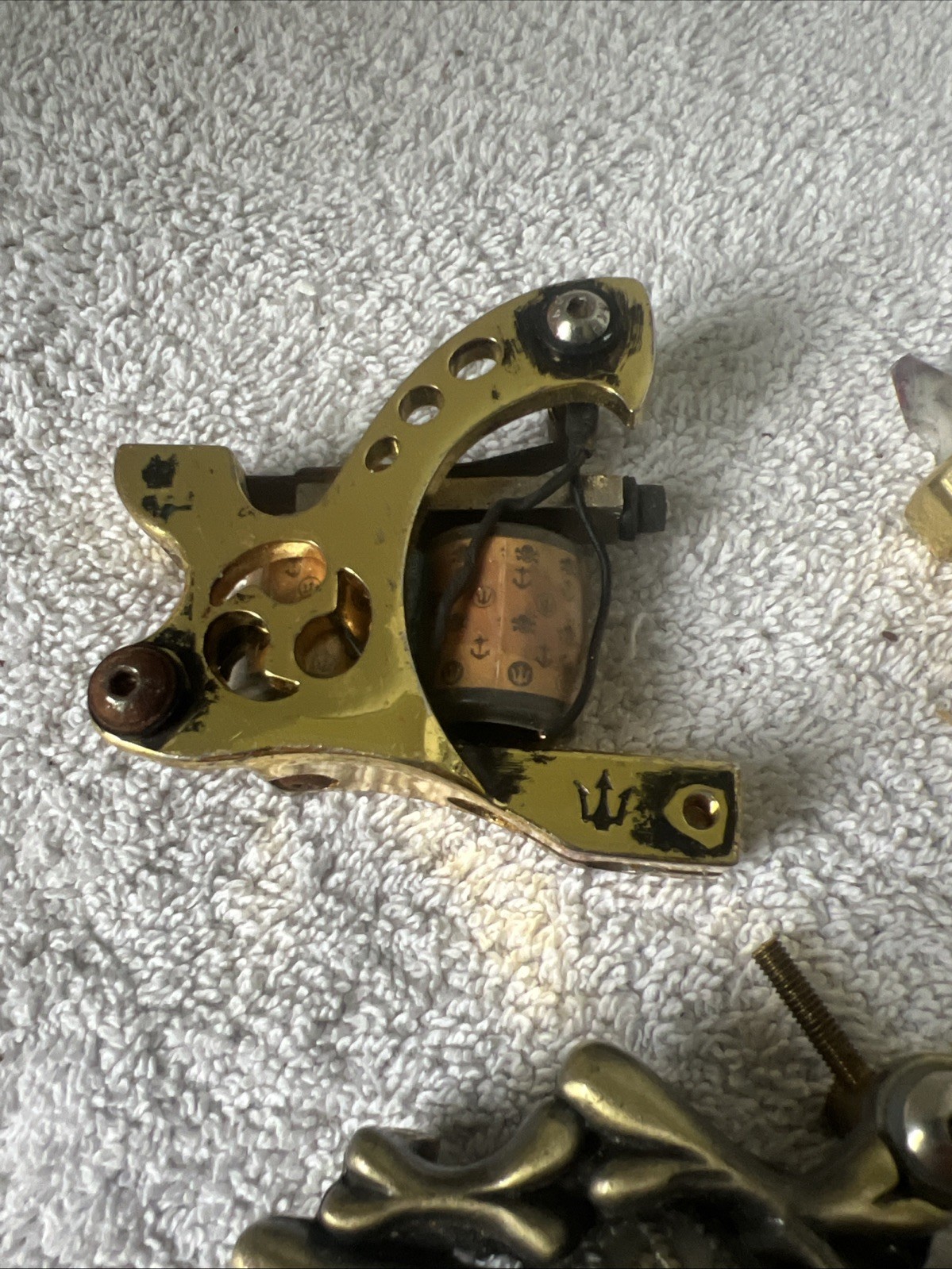 Tattoo Machine Tools Gold Skull