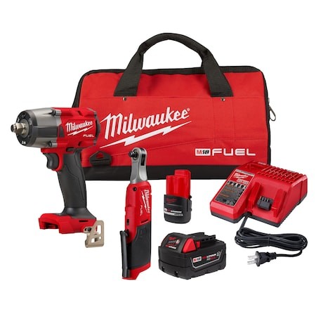 Milwaukee Tool 3890-22 18/M12fuel2pcautokit,(1)2.5Ah;(1)5.0Ah