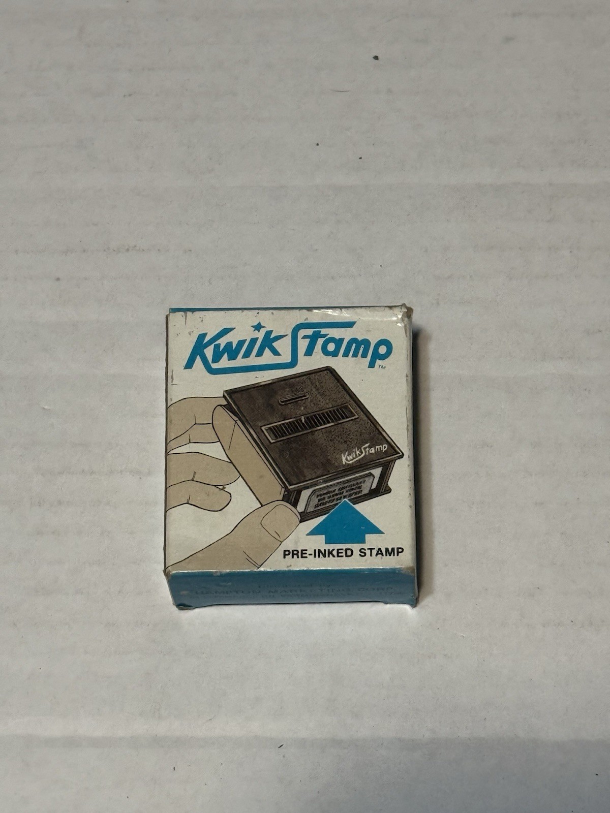 Vintage Kwik Stamp Self-Inking Office Desk Stamp Works