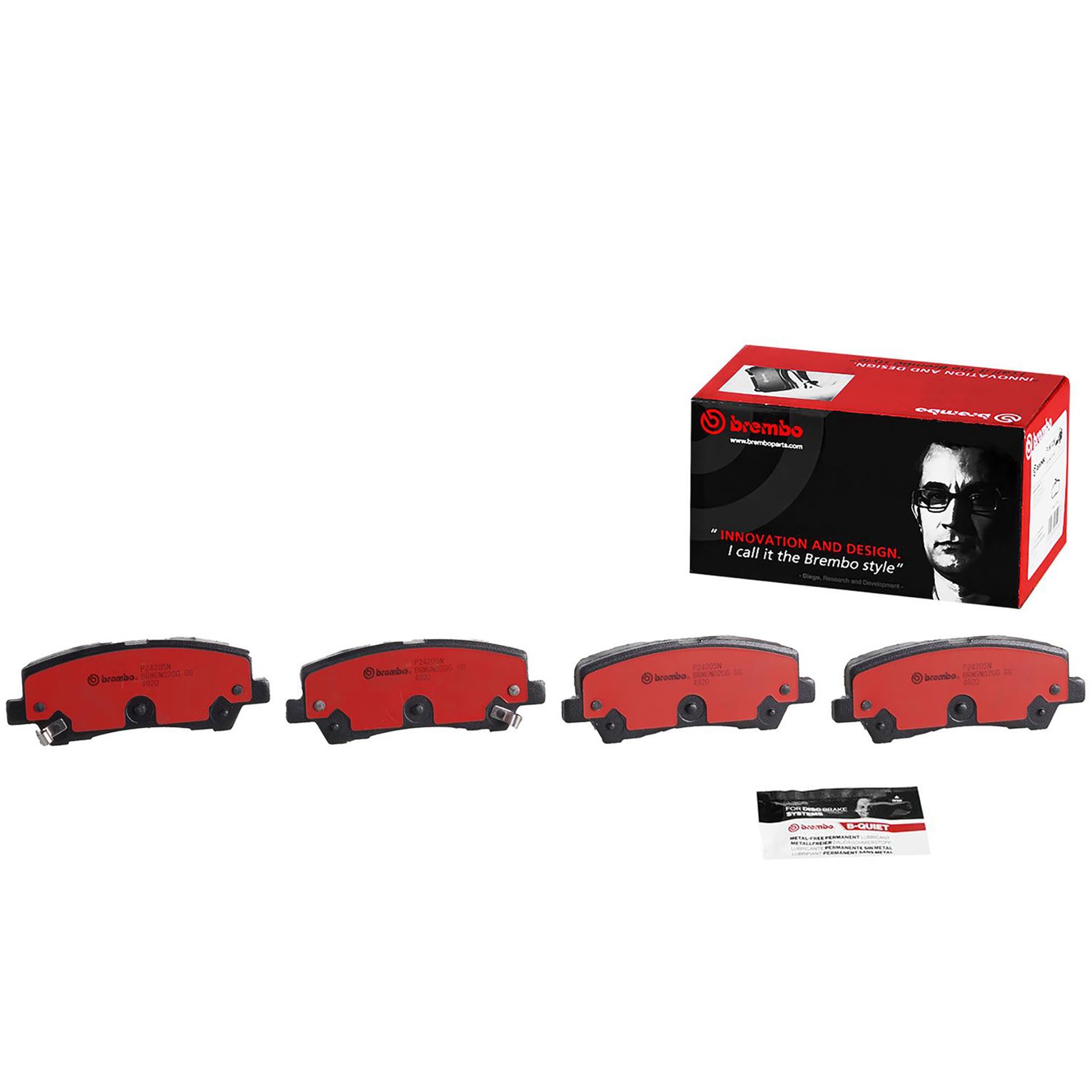 Brembo P24205N Performance Rear Ceramic Brake Pads Kit for 2015-22 Ford Mustang