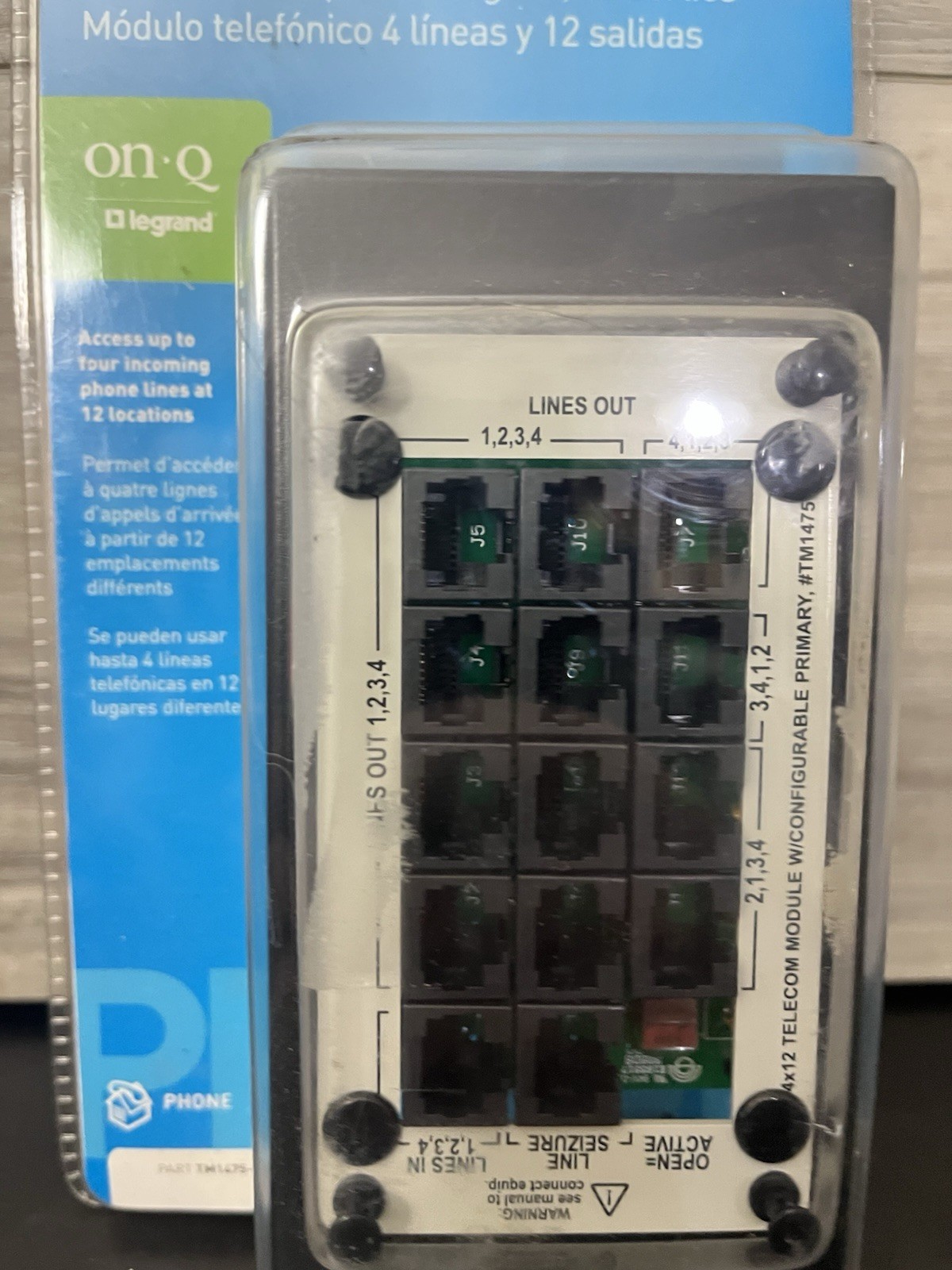 New Legrand ON-Q Phone Input Module 4 Line 12 Location