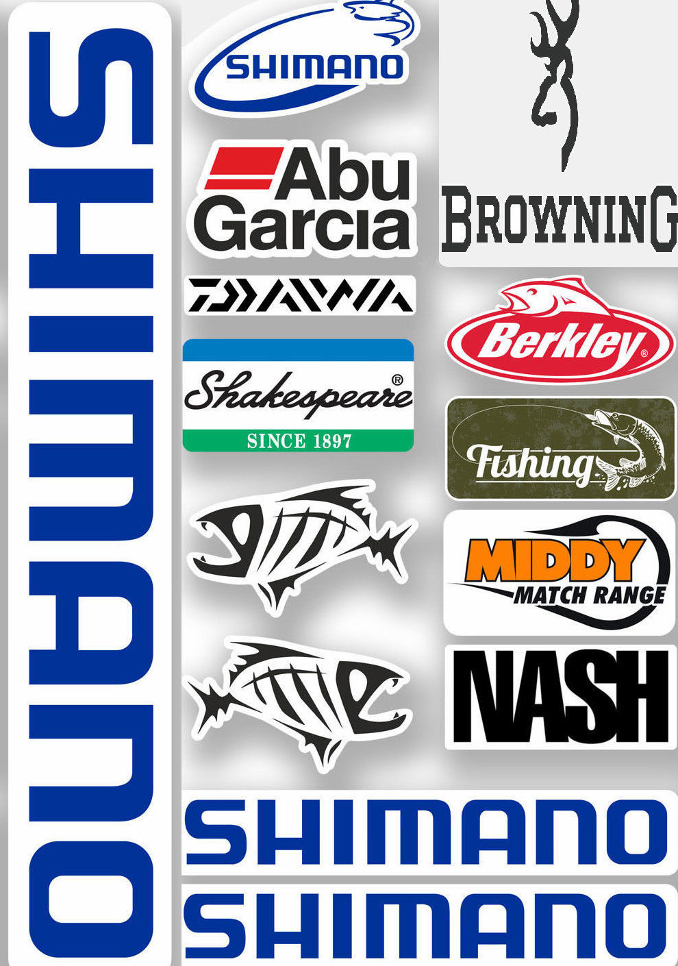 Fishing Stickers Sheet Tackle Box Decals Ideal seat Box