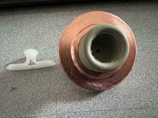 CONCAVE WALL DOOR STOPS COPPER FINISH -NOS