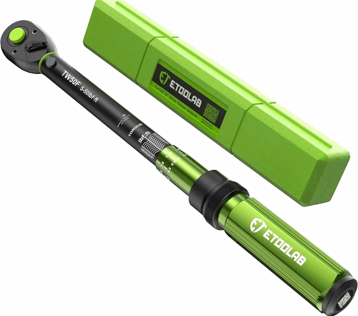3/8-Inch Drive Click Torque Wrench - 5-50Ft-Lb/5-69.4Nm, Dual-Direction Adjust