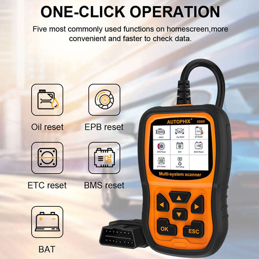 AUTOPHIX 5900 OBD2 Scanner Fit For BMW All System Diagnostic Tool Battery EPB