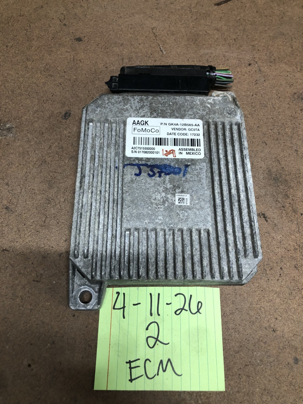 2015-2019 Ford F250 F350 Transmission Control Module Computer GK4A-12B565-AA
