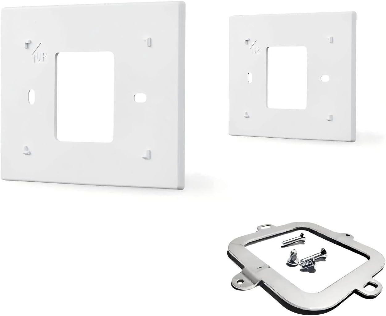 Thermostat Wall Plate Back Plate White Cover Assembly (1)