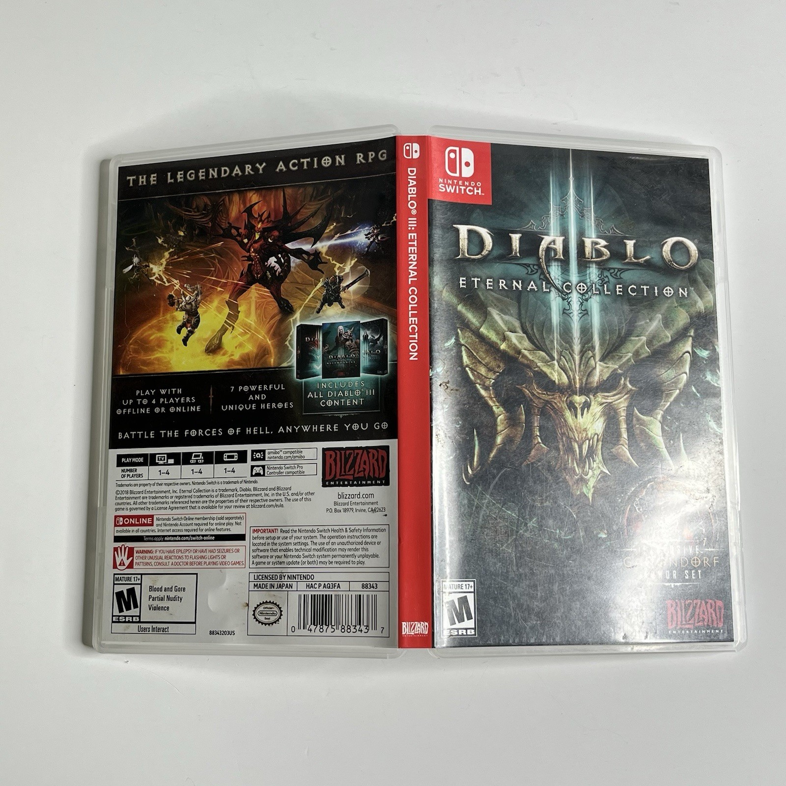 Nintendo Switch Diablo III Eternal Collection Case Only