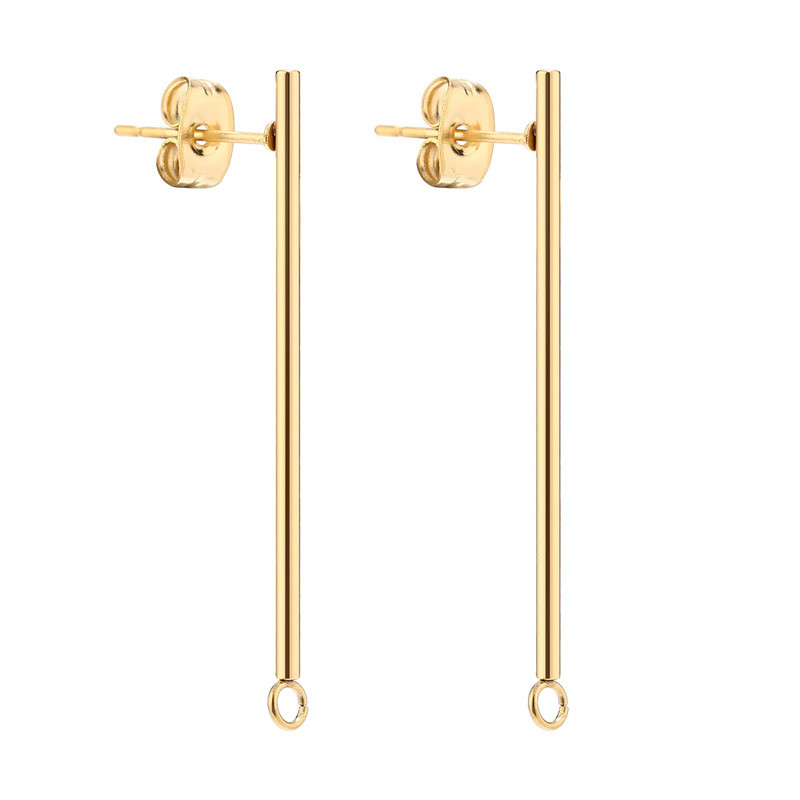 20pcs Gold/silver stainless steel Long Thin Geometric Stick Post Earrings