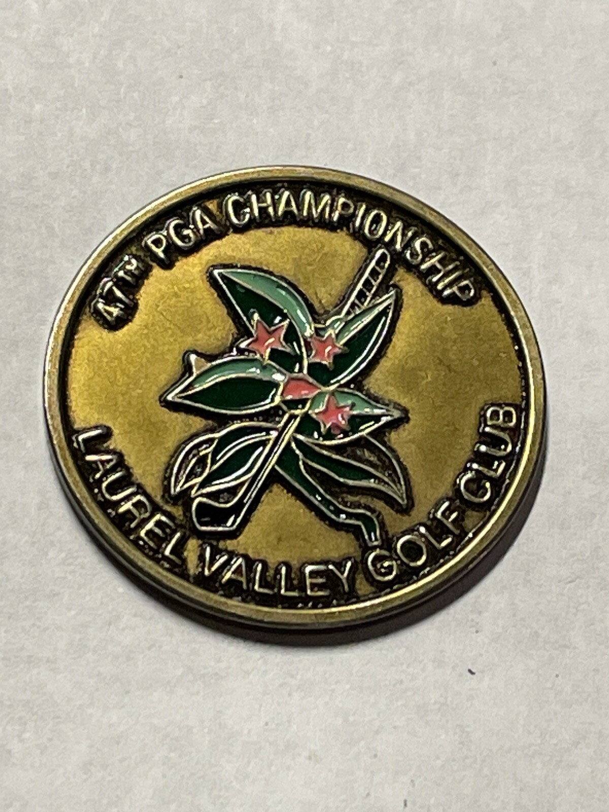 Vintage Rare 1965 PGA Championship 1" Coin Golf Marker - Laurel Valley Golf Club