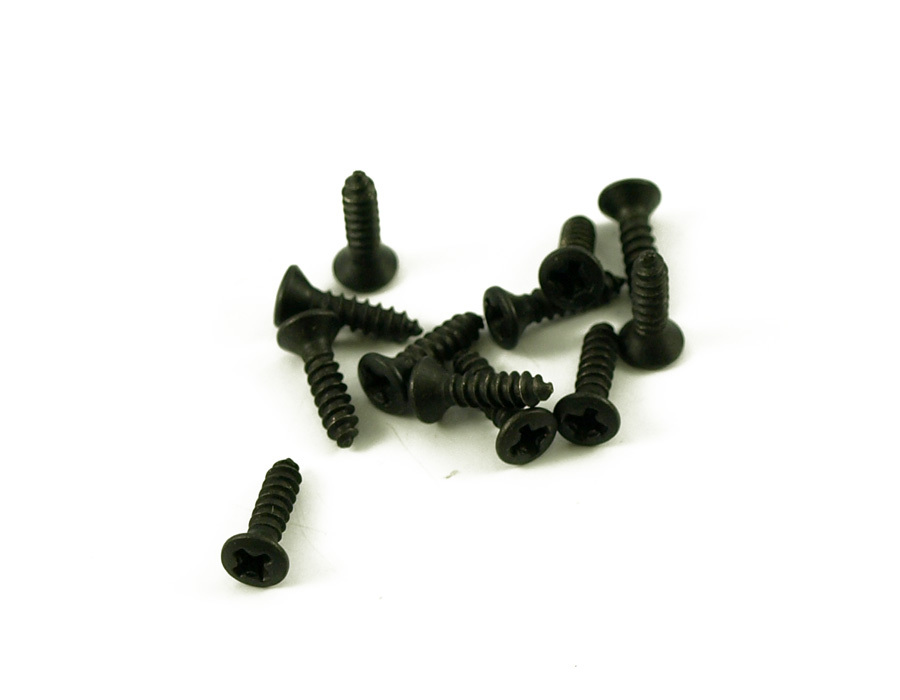 #3 PICKGUARD SCREWS BLACK ( 12PC ) FITS GIBSON LES PAUL,FIREBIRD,FLY V,EXPLORER