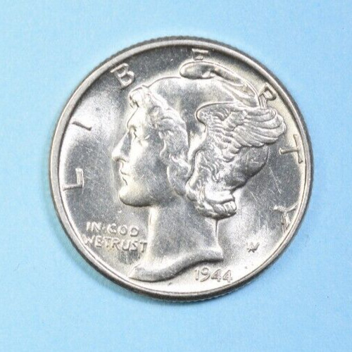 1944 Mercury Dime ~ GEM BU UNC UNCIRCULATED ~ US Silver Coin Collectible