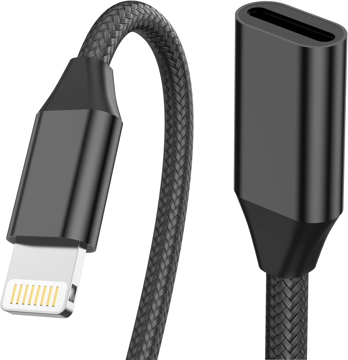 For Iphone Charger Extension Cord,[Apple Mfi Certified] Nylon Braided Lightning
