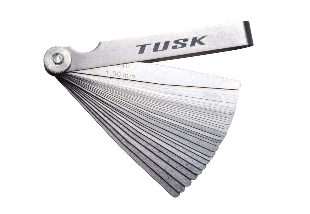 TUSK Tapered Feeler Gauge Set 32 Blades Metric Inch Precision for Motorcycles