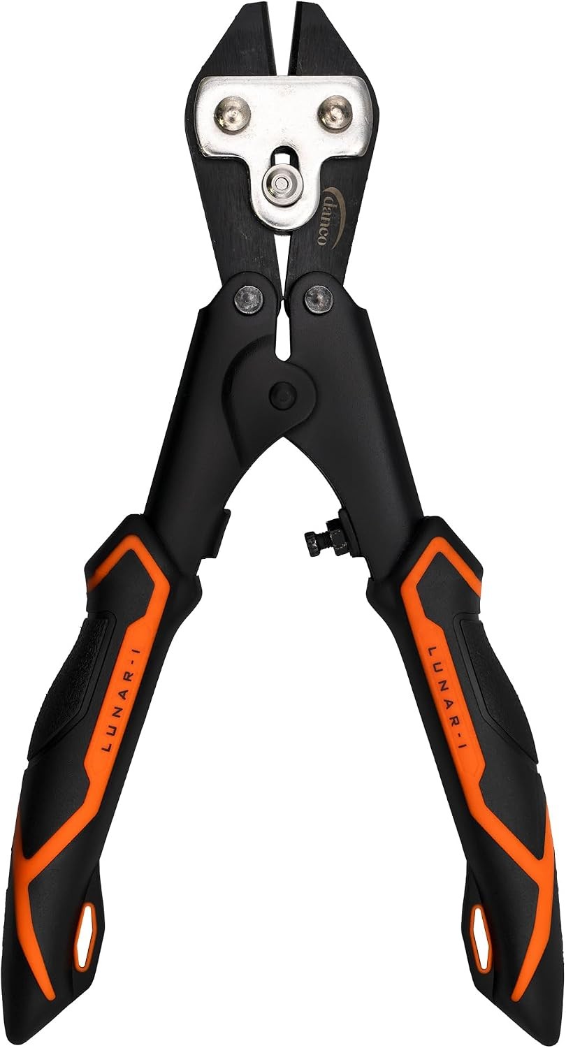 Gambler Lunar-I 8-Inch Mini Bolt Cutter Tool, Heavy-Duty Hook and Wire Cutter