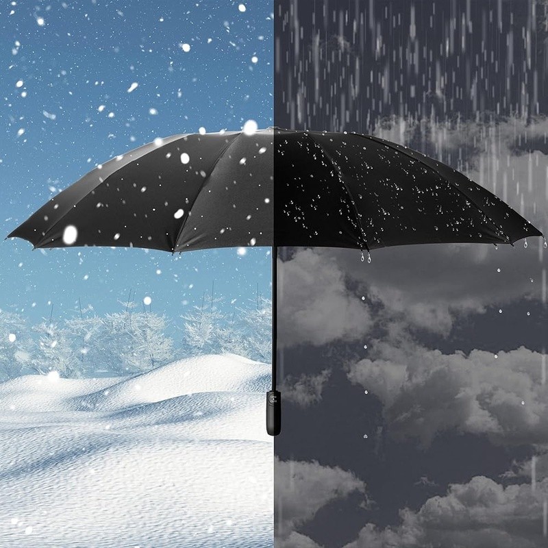 Compact Reverse Folding Windproof Umbrella Automatic Travel Ergonomic Handle New