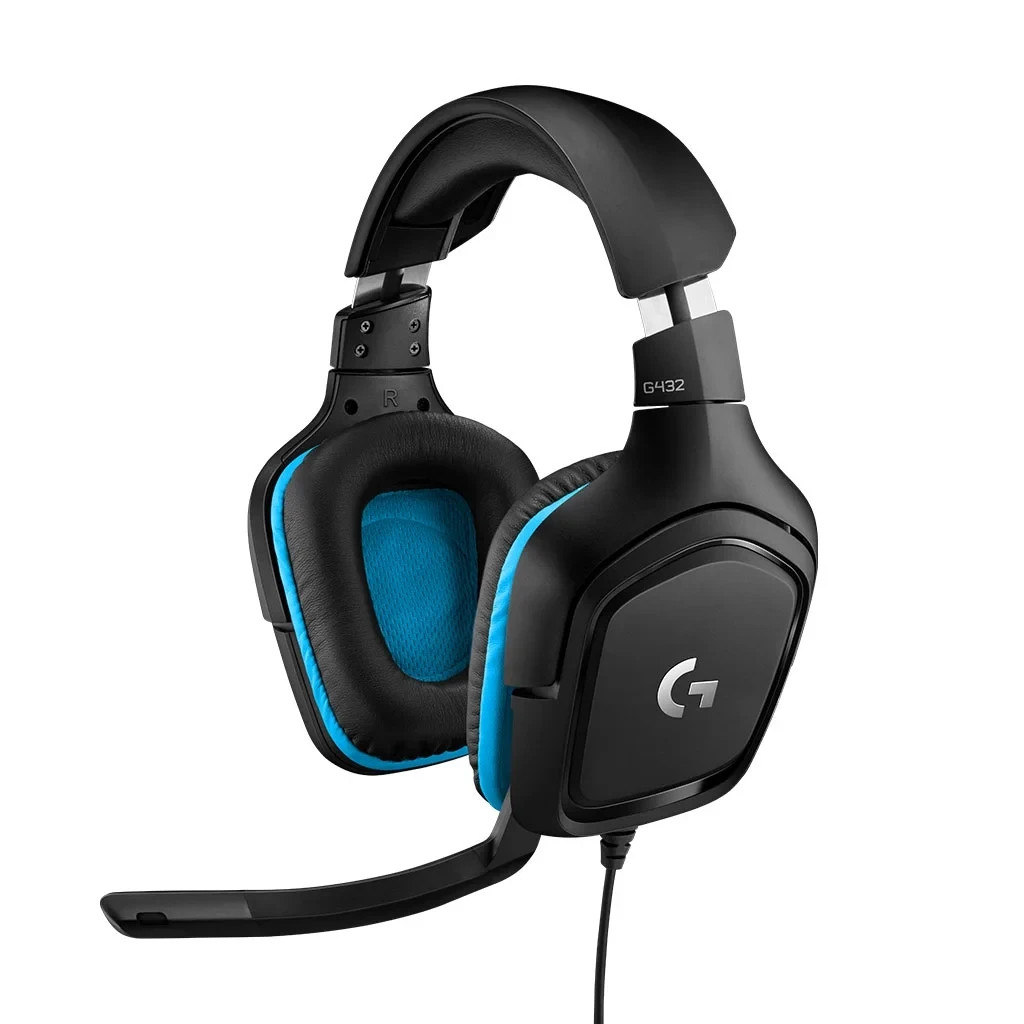 gitech G432 Black/Blue Over the Ear Gaming Headset