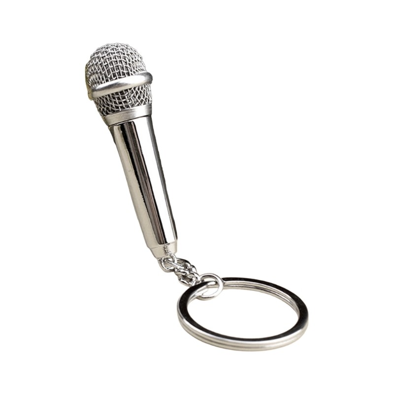 Pocket Sized Mic Keychain for Singing Hobbyists Simulation Microphone Keyring