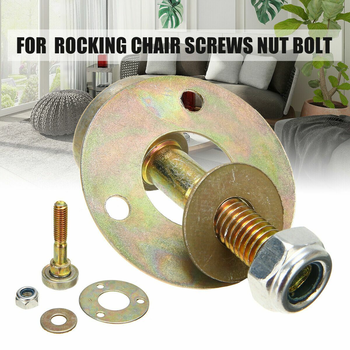 USA 7Pcs/set Rocking Chair Bearing Connecting Fitting Furniture Screws Nut Bolt