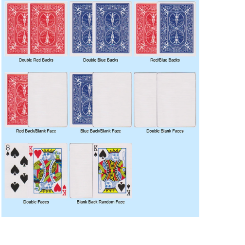 Magic Tricks Gaff Cards, Assorted IMPERCEPTIBLE Bicycle Standard Playing 16piece