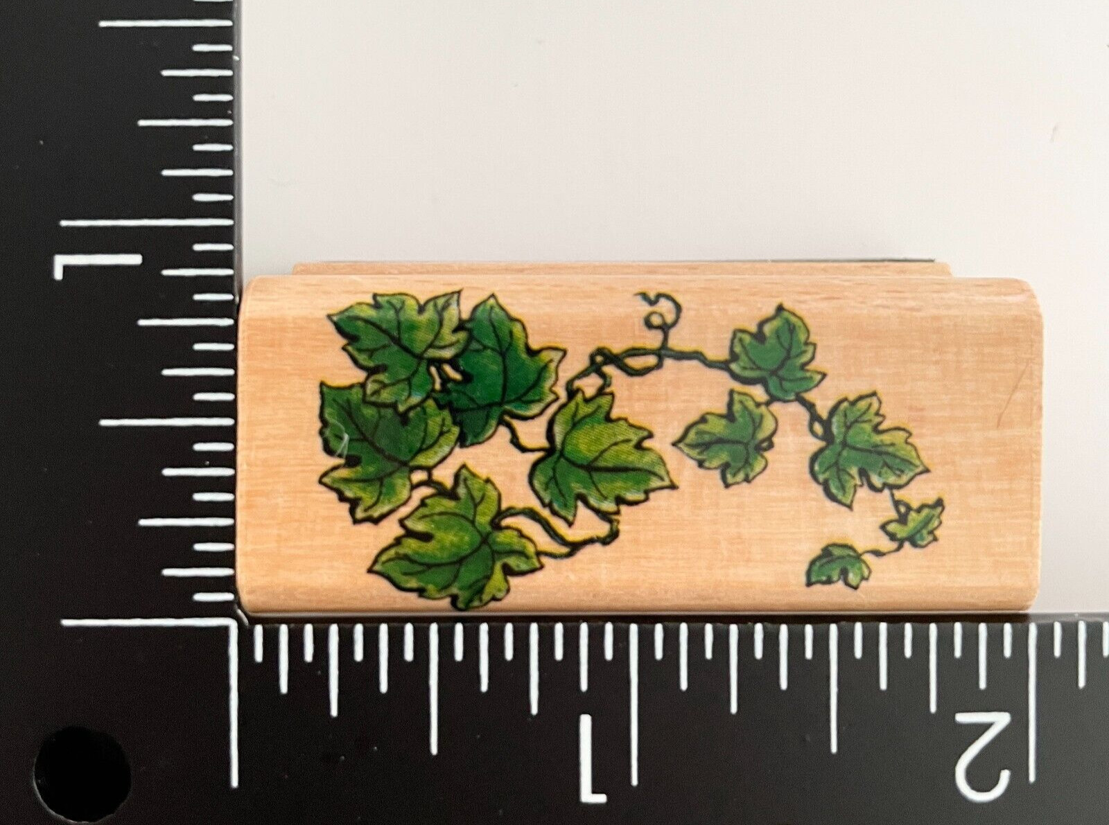 StampCraft Ivy Vine Leaves 440D18 Wood Mounted Rubber Stamp