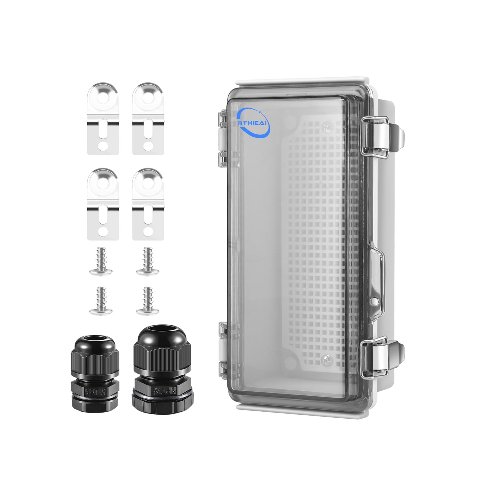 RTHIEAI Waterproof Outdoor IP67 Junction Box (7.9"x3.9"x2.8") with Mounting P...
