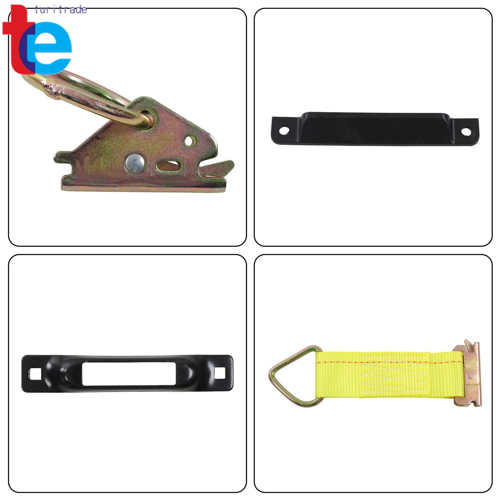 34PCs E Track Tie Down Rail Kit 5' E Track Rails Enclosed Cargo Trailer