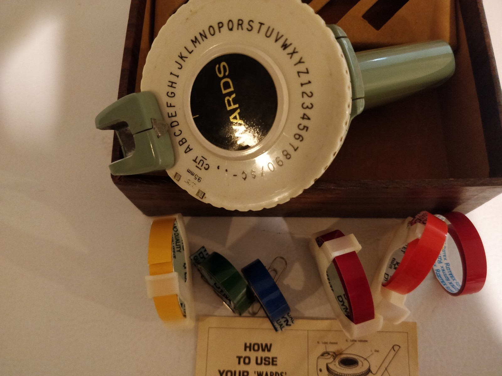 Montgomery Ward 3/8" Label Maker, Case, and Extra Tape