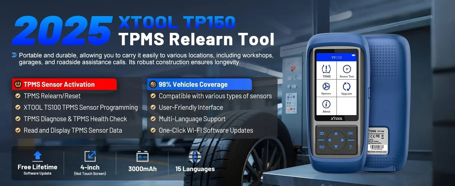 XTOOL TP150 TPMS Programming Tool Kit Universal TPMS Relearn/Reset/Activate