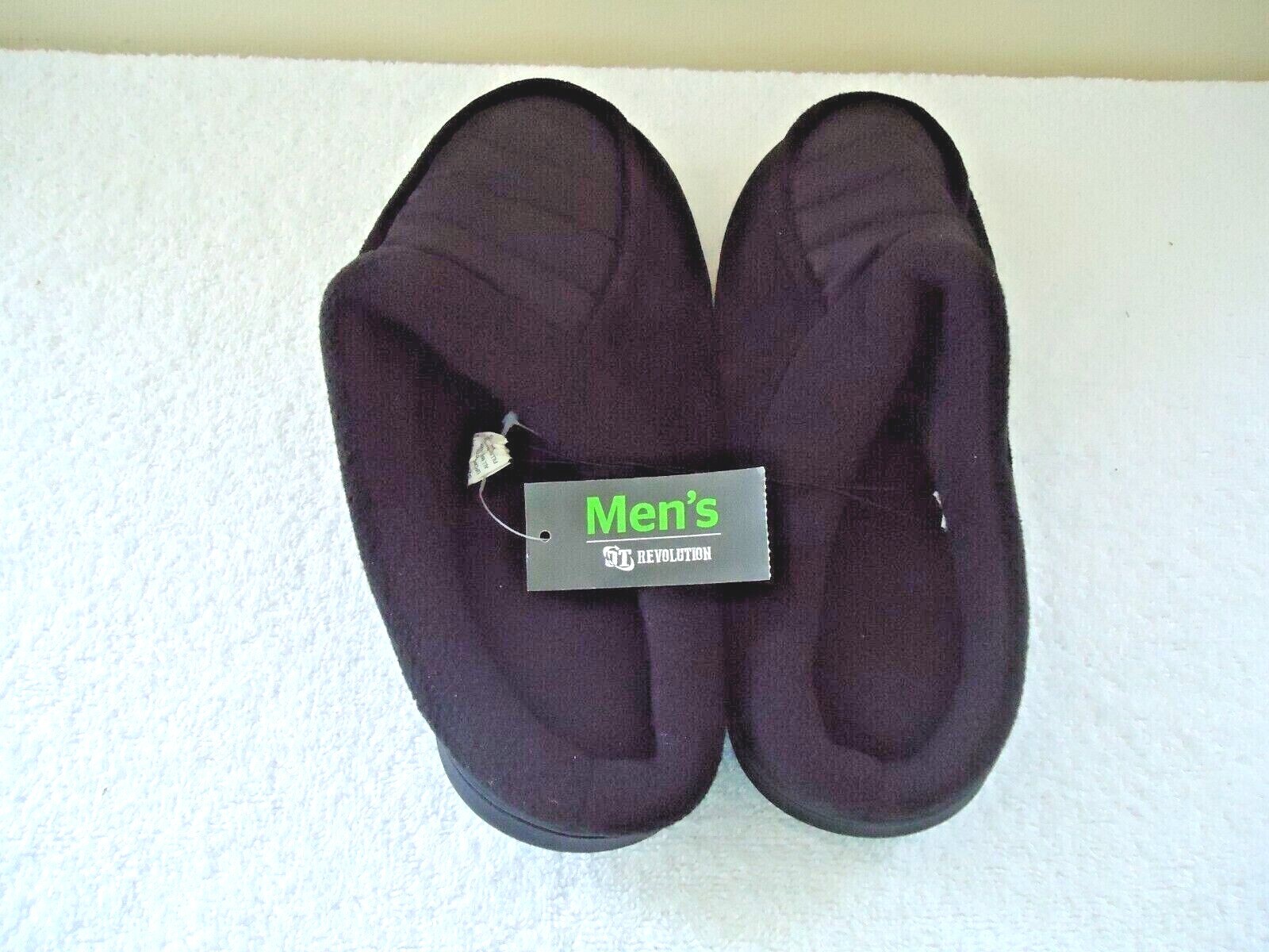 " NWT " Mens OT Revolution Size M (10-11) Black House Slippers " GREAT GIFT ITEM