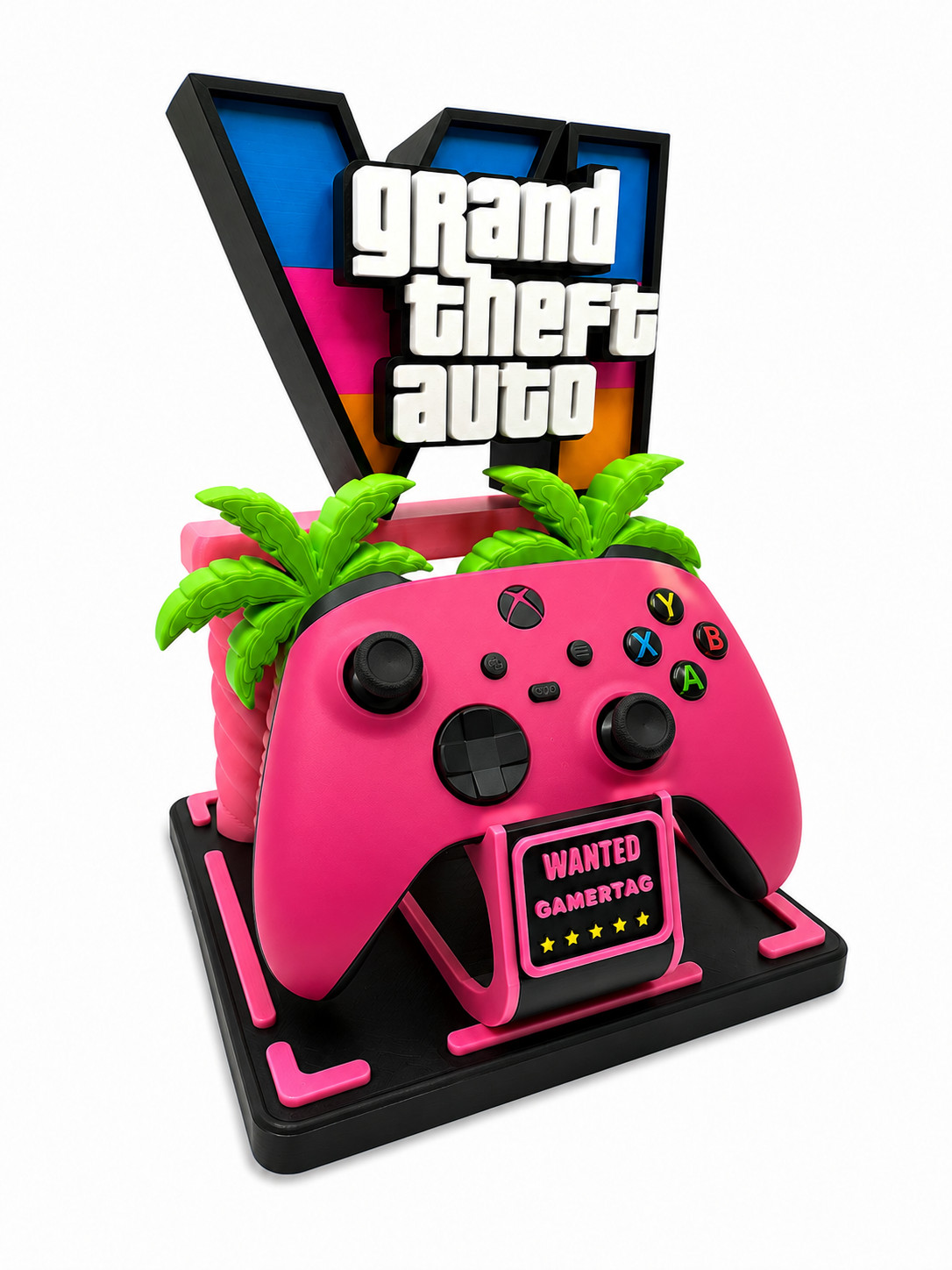 Universal Gaming Controller Stand Holder – 3D Printed Desk Display for PS5, Xbox