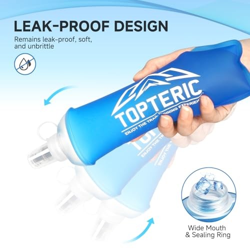 Collapsible Soft Flask Water Bottle, TPU Soft Folding Flexible Water 150ml