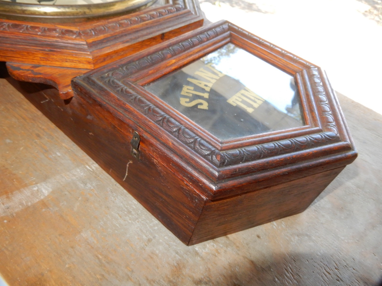ANTIQUE OAK REGULATOR WALL CLOCK