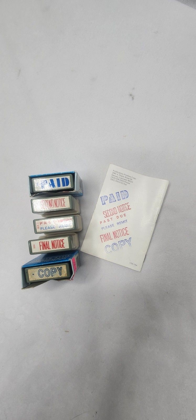 Set of 5  Vintage X Stampers Rare Japan Shachihita , Pre-Inked Business Stamps