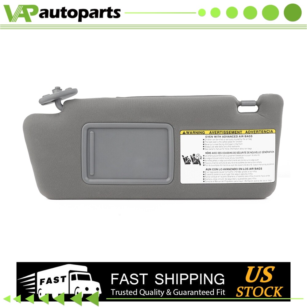 Med Gray Left LH Driver Side Sun Visor For Toyota Tacoma 2005-2015 W/Extension