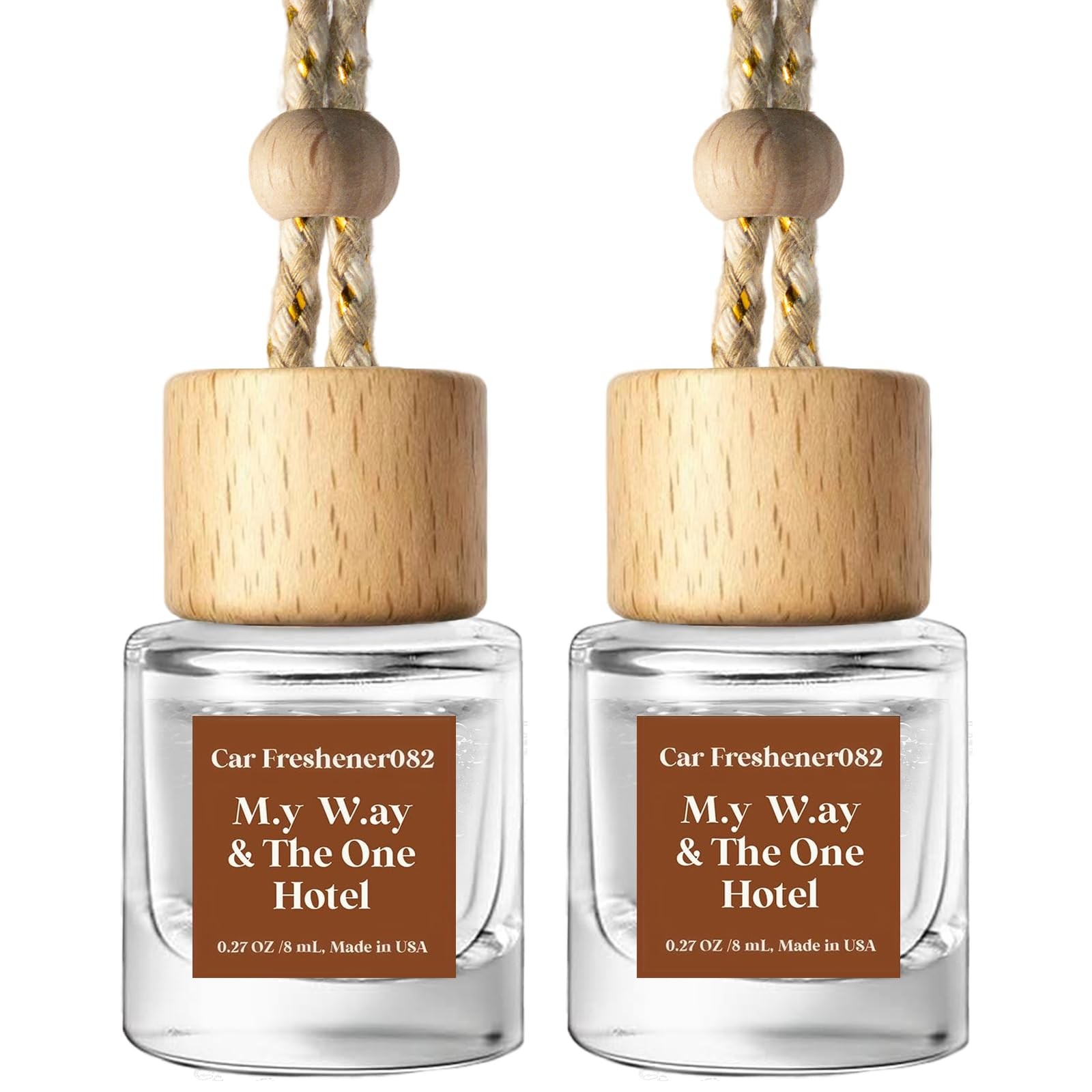 C Classy Hanging Car Air Freshener 2 Pack, M.y W.ay & The One Hotel Beige