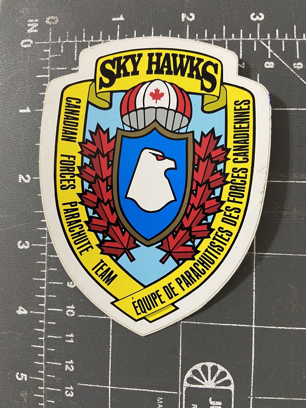 Vintage Sky Hawks Canadian Forces Parachute Team Sticker Decal Canada Military