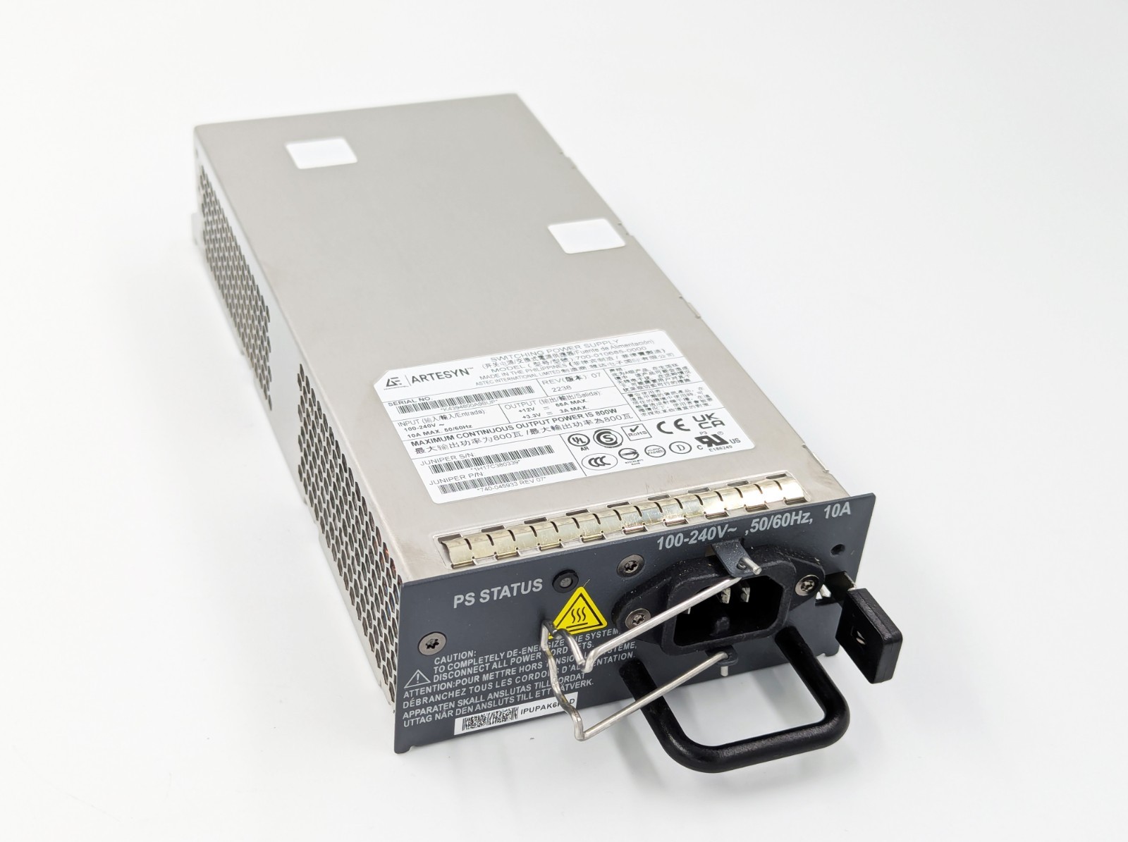 Genuine Juniper PWR-MX104-AC-S 740-045933 800W AC Power Supply 700-010685-0000